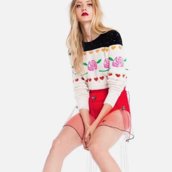 WILDFOX ROSE FAIR ISLE DISTRESSED SWEATER - Picture 5 of 9